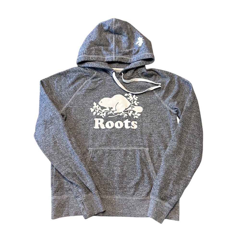 Roots Organic Original‎ Kanga Hoodie Salt & Pepper Gray Medium